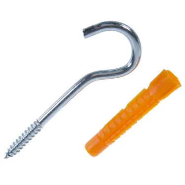 Шуруп-полукольцо 8х80 с полипропропиленовым универсальным дюбелем 12.0х71 (2шт)