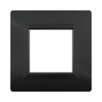 Рамка из алюминия, ''Avanti'', черная, 2 модуля