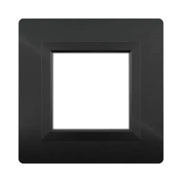 Рамка из алюминия, ''Avanti'', черная, 2 модуля