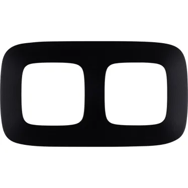 Valena ALLURE Рамка 2 поста матовый черный универсальная