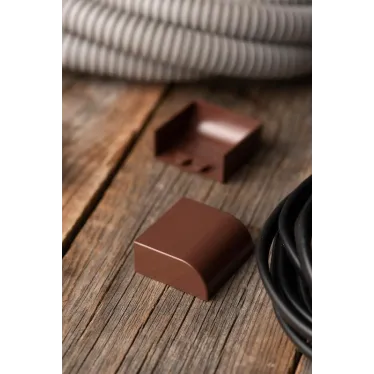 Заглушка (40х16) (4 шт) Plast под темное дерево