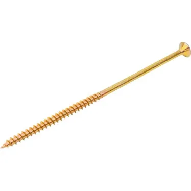 Саморез универсальный острый с потайной головкой 6х120 желтый (10шт/уп)