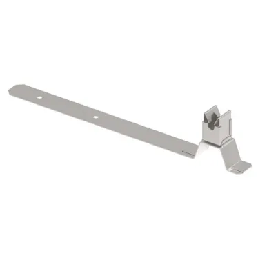 Держатель КЛИК безвинтовое исполнение со свободным креплением круглого проводника на пластине под черепицу L-265. Материал - нержавеющая сталь.