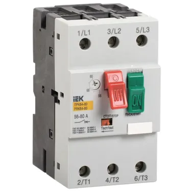 Выключатель защиты двигателя ПРК64-80 In-80A Ir-56-80A Ue 660В