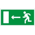 Пиктограмма (наклейка) ПЭУ 001 Выход налево (250х115) SIRAH | 2502001850 | Световые Технологии