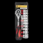 Набор автоинструмента с торцевыми шестигранными головками и трещоткой 1/2'' НАИ-02/12