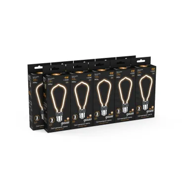 Лампа светодиодная LED Filament Bulbless ST64 Milky E27 4W 330lm 2700K 64*165mm 1/10/100 | 1005802104 | Gauss