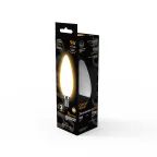 Лампа светодиодная Filament Свеча 9W 590lm 3000К Е14 milky LED 1/10/50 | 103201109 | Gauss