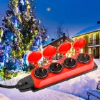 Удлинитель силовой UK-4e-3x1,5-10m-IP44(KG) с заземлением 4 розетки каучук 10м КГ 3х1,5мм2 IP44