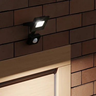 Прожектор светодиодный Gauss Elementary LED 10W 700lm IP65 6500К с датчиком движения | 628511310 | Gauss