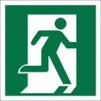 Знак безопасности BL-1515.E01-02"Выход здесь (прав.)" | a12755 | Белый свет