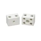 Клемма керамическая латунь 6 мм 2 пары контактов с крепежным отверстием