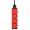 Удлинитель силовой UK-4e-3x1,5-40m-IP44(KG) с заземлением 4 розетки каучук 40м КГ 3х1,5мм2 IP44