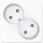 Розетка 2х2К без защитных шторок, белый