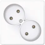 Розетка 2х2К без защитных шторок, белый