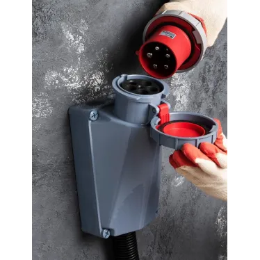 Розетка стационарная наружная 1452 3Р+РЕ+N 125А 380В IP67 PROxima