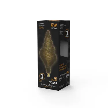 Лампа светодиодная LED Vintage Filament Flexible TL120 6W E27 120*330mm Gray 200lm 2400K 1/10 | 166802008 | Gauss