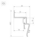 Профиль STRETCH-SHADOW-2000 BLACK (A2-CONTOUR-PRO) (Arlight, Алюминий)