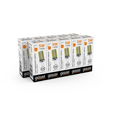 Лампа светодиодная Elementary G4 12V 5W 400lm 3000K силикон LED 1/20/200 | 18715 | Gauss