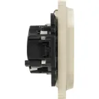 Valena LIFE Розетка силовая двойная 2х2К+З 16А 250В с лицевой панелью безвинтовые зажимы слоновая кость