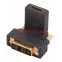 Переходник штекер DVI-D - гнездо HDMI, поворотный,,