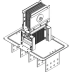 LINEBAR Секция фланцевая прямая Тип1 630А Al 3L+N+PER некрашеная IP55 транспортировочная IEK