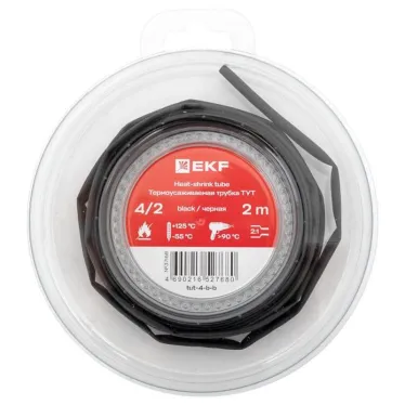 ТУТ нг 4/2 черная ролик 2 м EKF
