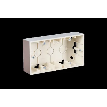 Коробка для наружного монтажа на 2 поста, алюминий