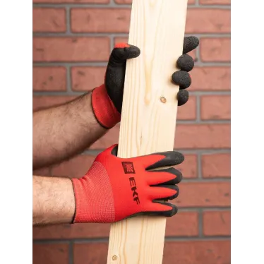 Перчатки PROFI нейлоновые с рельефным латексом