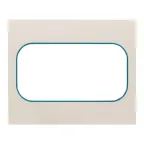 Стокгольм Рамка для розетки 2-местная белая с линией цвета синий