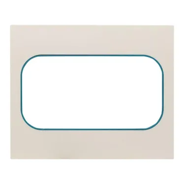 Стокгольм Рамка для розетки 2-местная белая с линией цвета синий