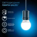 Лампа светодиодная Шар 6.5W 550lm 6500K E27 LED 1/10/100 | 105102307 | Gauss