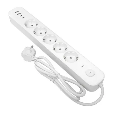 Удлинитель LUX 5 гнезд 2USB 2,4А+2type-C 5 метров 1,5мм2 EKF