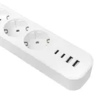 Удлинитель LUX 5 гнезд 2USB 2,4А+2type-C 5 метров 1,5мм2 EKF