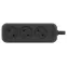 Колодка 3 розетки без зазeмления черная KX-3-B