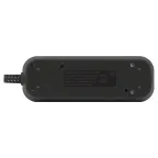 Колодка 3 розетки без зазeмления черная KX-3-B