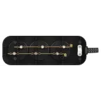 Колодка 3 розетки без зазeмления черная KX-3-B