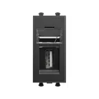 Avanti USB 2.0 розетка модульная, тип А-А, , Черный матовый, 1 модуль