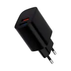Устройство сетевое зарядное 2 x USB, 5V, 2.4 A, черное,