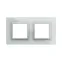 Рамка из натурального стекла, ''Avanti'', светло-серая, 4 модуля
