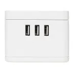 Удлинитель Куб 2 гнезда 3USB 2,4А+зарядное устройство 1,3 метра 1мм2