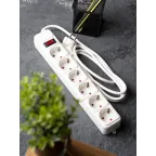 Фильтр сетевой 6x3м 16А/3.2кВт с выключателем с заземлением ПВС 3х1.0 Блокбастер XL PROxima