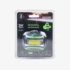 Фонарь светодиодный налобный 3 Вт 180 лм Черный IP42 на батарейках 3xААА GFL Gauss