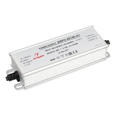 Блок питания ARPV-48150-A1 (48V, 3.13А, 150W) (IP67 металл, 3 года)