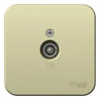 Коннектор BLANCA открытой установки ТВ с изолирующей пластиной, бежевый