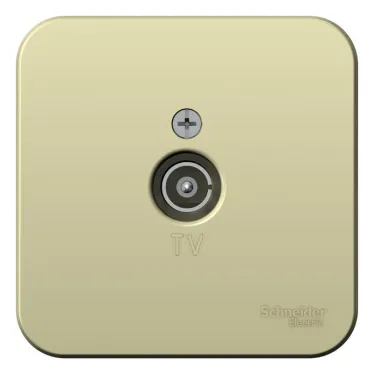 Коннектор BLANCA открытой установки ТВ с изолирующей пластиной, бежевый