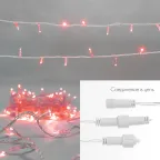 Гирлянда Нить 10м, с эффектом мерцания, прозрачный ПВХ, 24В, цвет Красный | 305-252 | NEON-NIGHT