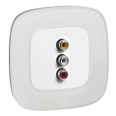 Valena ALLURE Рамка 1 пост Белое стекло универсальная