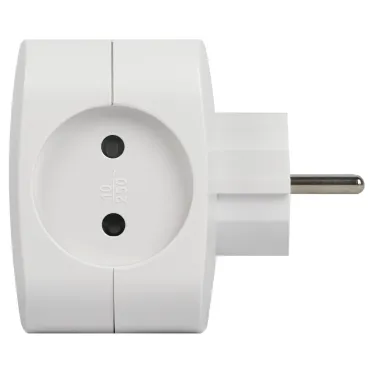 Разветвитель электрический SP-4-USB-W на 4 розетки + 2xUSB 2400mA, без заземл 10А (белый)