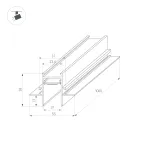Трек встраиваемый MAG-TRACK-2538-FDW-3000 (BK) (arlight, IP20 Металл, 3 года) | 033459 | Arlight
